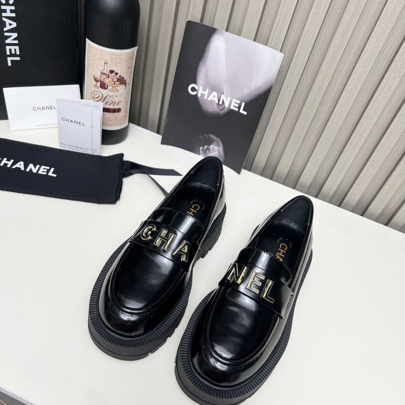 Ch*el leather shoes